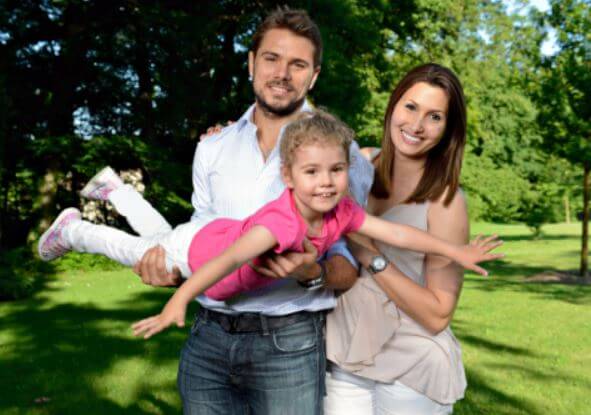 Alexia Wawrinka with parents, Stan Wawrinka and Ilham Vuilloud.